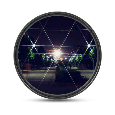 Buy 37mm - 82mm Special Effect Lens Filter 6 Point Starburst Camera Filter For Canon Cameras online manufacture